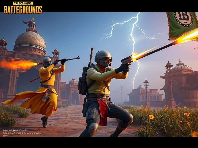 PUBG Lightning Hero gameplay screenshot showing battle action